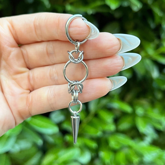 Spike Hoop Earrings: Stainless Steel Gothic Dangle Huggie Hoops
