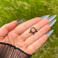 Spiky Septum Piercing, Septum Clicker Nose Ring, Titanium Septum Hoop, Black Hinged Nose Ring, 16G (1.2mm) 8mm, Spike Gothic Nose Hoop