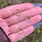 Gold Septum Ring: Hinged Crystal Septum Clicker 16G (1.2mm) 8mm
