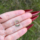 Crystal Septum Clicker: 16G Hinged Nose Ring, Metallic Green