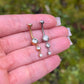 Crystal Gems Dangle Belly Button Ring: Titanium Navel Piercing in Silver/Gold, 10mm/12mm