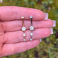Crystal Gems Dangle Belly Button Ring: Titanium Navel Piercing in Silver/Gold, 10mm/12mm