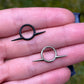 Titanium Spike Septum Clicker: Gothic Punk Hinged Nose Ring 16G 8mm