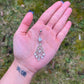 Crystals Dangle Belly Button Piercing: Silver Navel Jewellery