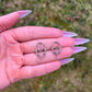 Titanium Heart Septum Clicker: Goth Punk Nose Ring, 16G 8mm/10mm
