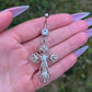 Large Cross Dangle Belly Button Ring: Gothic Navel Piercing