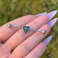 Gothic Industrial Barbell Piercing: Stainless Steel Cartilage Ear Bar (14G/1.6mm, 38mm)