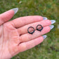 Black Septum Ring: Crystal Hinged 16G Septum Clicker, 8mm/10mm