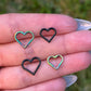 Hinged Heart Daith Piercing: 16G Stainless Steel Helix Ring