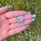 Beaded Nipple Barbells: Blue Crystal & Surgical Steel Piercing Jewellery, 14G 14mm