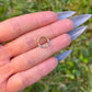 Multi Colour Crystal Septum Ring: Titanium Hinged Clicker, 16G 8mm/10mm