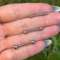 Titanium Bridge Barbell Piercing: Gothic Punk Style, (14G/1.6mm)