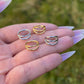 Stainless Steel Hinged Piercing for: Conch, Helix, Daith, Tragus, Nose Ring - 16G 8/10mm