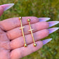 Cross Industrial Barbell Piercing: Stainless Steel Ear Jewellery, 14G 34mm/36mm/38mm