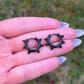 Spiky Stainless Steel Hoop Earrings: Gothic Jewellery, Black/Silver