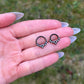 Black Septum Ring: Crystal Hinged 16G Septum Clicker, 8mm/10mm
