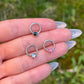 Star Septum Ring: Stainless Steel Hinged Nose Hoop (16G, 8mm)