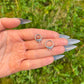 Crystal Gem Septum Clicker: Silver Hinged Nose Ring, 16G 8mm/10mm