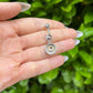 Evil Eye Belly Button Ring: Crystal Dangle, Stainless Steel Navel Piercing