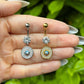 Evil Eye Belly Button Ring: Crystal Dangle, Stainless Steel Navel Piercing