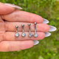 Titanium Belly Button Ring: Cubic Zirconia Navel Piercing, 6mm/8mm/10mm/12mm