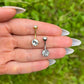 Titanium Belly Button Piercing: CZ Crystal Navel Ring, Internally Threaded, 6mm/8mm/10mm/12mm