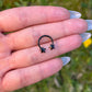 Star Horseshoe Septum Ring: Stainless Steel Nose Hoop 16G 10mm