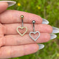 Heart Belly Button Ring: Titanium Navel Piercing with Crystals, 8mm/10mm/12mm