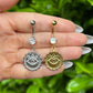 Third Eye Belly Button Ring: Crystal Dangle, Stainless Steel Navel Piercing