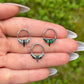 Butterfly Septum Ring: Surgical Steel Hinged Hoop, 16G 8mm/10mm