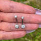 Titanium Belly Button Ring: CZ Crystal Navel Piercing, Internally Threaded, 10mm/12mm