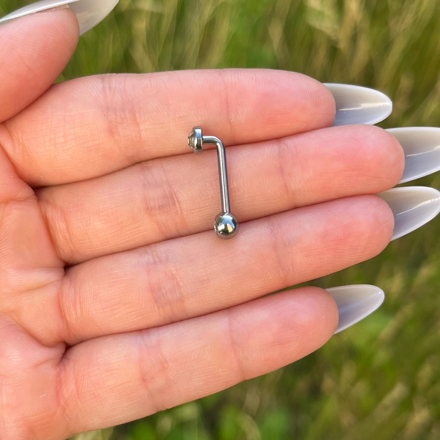 Titanium Christina Piercing: Crystal Gem, Venus Barbell 14G