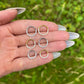 Titanium Ring with Crystal Gems for Septum/Daith: 8mm/9mm/10mm/11mm/12mm