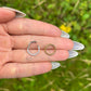 Titanium Ring with Crystal Gems for Septum/Daith: 8mm/9mm/10mm/11mm/12mm