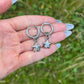Star Hoop Earrings: Stainless Steel, Hoops with dangle charms