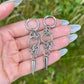 Spike Hoop Earrings: Stainless Steel Gothic Dangle Huggie Hoops