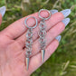 Stainless Steel Spike Hoop Earrings: Gothic Grunge Punk Dangle Jewelry
