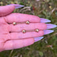 Titanium Star Nipple Barbells: 16G, 16mm Nipple Piercing Jewellery, Silver/Gold