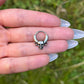 Hinged Septum Clicker: Stainless Steel Nose Ring, Gothic/Punk /horror, 16G 10mm