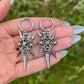 Spike Hoop Dangle Earrings: Stainless Steel Gothic Punk Charm Jewellery