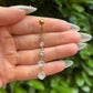 Crystal Dangle Belly Button Ring: Stainless Steel Navel Piercing