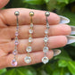 Crystal Dangle Belly Button Ring: Stainless Steel Navel Piercing