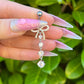 Bow Pendant Dangle Belly Button Piercing: Stainless Steel Navel Piercing, Gold/Silver