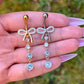 Bow Pendant Dangle Belly Button Piercing: Stainless Steel Navel Piercing, Gold/Silver