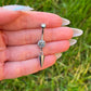Crystal Spike Dangle Belly Button Ring: Surgical Steel Navel Piercing