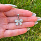 Bow Belly Button Ring with Crystal Gems: Surgical Steel Navel Piercing