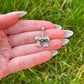 Bow Belly Button Ring with Crystal Gems: Surgical Steel Navel Piercing