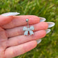 Bow Belly Button Ring with Crystal Gems: Surgical Steel Navel Piercing