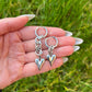 Heart Hoop Earrings: Stainless Steel, Gothic/Grunge Style