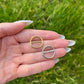 Circular Titanium Nipple Bars with Crystal Gems: 14G 14mm